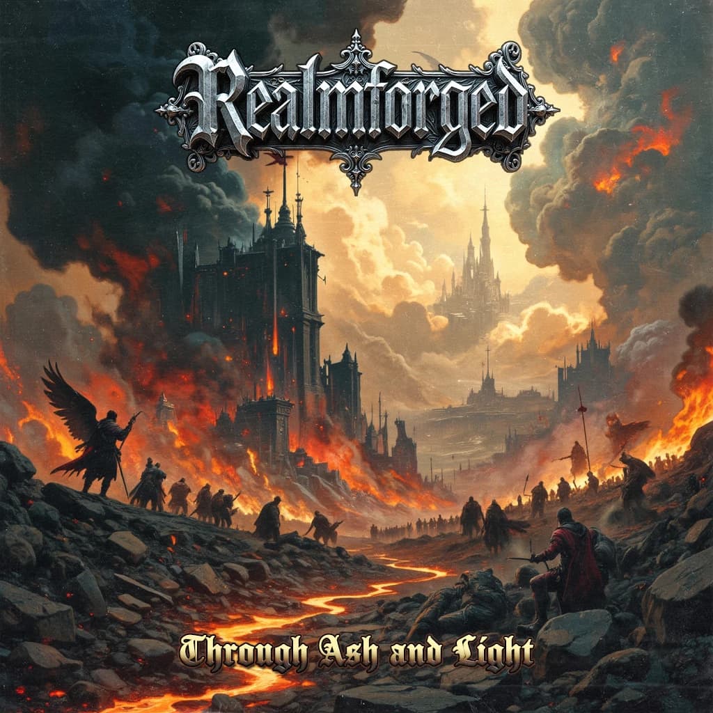 Through Ash and Light single cover artwork by Realmforged